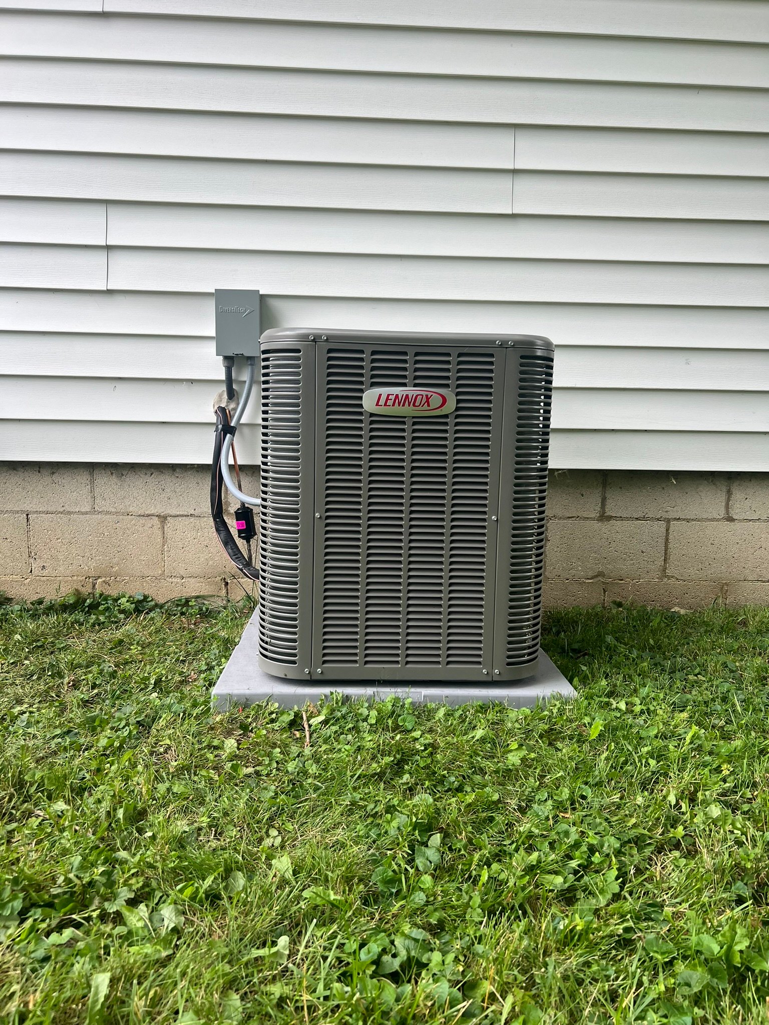 Newly installed air conditioner